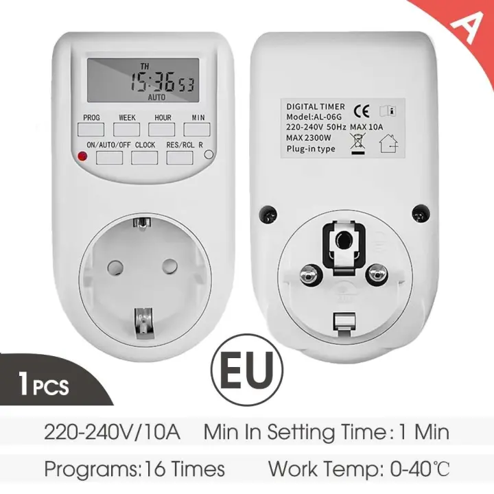Interruptor Digital Programable Ciclo Repetitivo Limitado de 24 Horas Control de Bomba de Agua 110V/220V Adecuado para Jardín y Riego al Aire Libre - 1