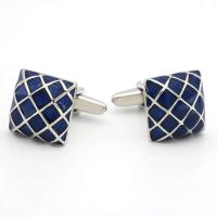 Esmalte para hombre hecho de material de latón de alta calidad, gemelos cuadrados azules, venta al por mayor y al por menor - details 4