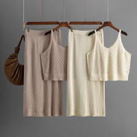 BGTEEVER, conjunto de falda informal de punto de 2 piezas para mujer, camisola sin mangas y paquete de faldas a la cadera para primavera y verano, trajes femeninos - details 3