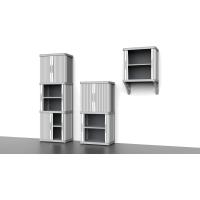 Armario de Pared con Dos Puertas Exterior e Interior, 2 Estantes Ajustables, Gris, de Plástico Reciclado, Dimensiones 59 x 36 x 59 cm - details 8