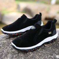 Nuevos zapatos informales, zapatillas de deporte para hombre, zapatos para caminar al aire libre, mocasines de otoño, calzado masculino de cuero de ante sin cordones de talla grande 48 49 50 MSH004 - details 1
