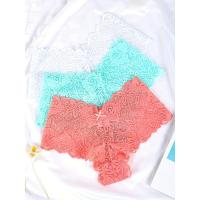6 piezas de tangas de encaje floral, lencería cómoda y transpirable, bragas sexys para damas - details 1