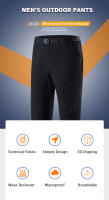 LNGXO Pantalones de Senderismo Secado Rápido, Impermeables, Elasticidad - details 1