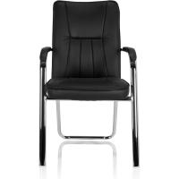 706400 Silla visitante Banda V Piel sintética Negro, Silla de confidente con Apoyabrazos, cómoda - details 8