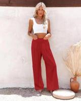 Pantalones de chándal para mujer Otoño Cintura elástica Sólido Clásico 90s Pantalones de pierna ancha - details 23