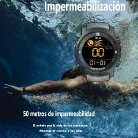 Reloj Deportivo para Hombres NORTH EDGE LAKER con Monitor de Ritmo Cardíaco Pasos Calorías Llamada Notificación 50m Impermeable Tecnología Inalámbrica - details 5