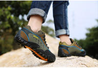 Zapatos de senderismo antideslizantes para hombre, zapatillas de cuero impermeables para exteriores, deportes de montaña, zapatos de viaje cómodos, escalada, Trekking - details 15