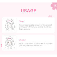 Sakura Gentle Soap Cleanser Control profundo del aceite Reducción de poros Pimienta negra Hidratación de la piel facial - details 8