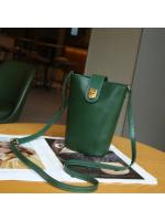 Bolso bandolera de piel auténtica para mujer con correa ajustable para el hombro y cierre giratorio - Diseño elegante minimalista, varios colores (marrón café/blanco leche/gris oscuro y más) - Bolso versátil para uso diario, informal y profesional, bolso - details 11