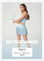 Nuevas faldas pantalón de tenis deportivas para mujer, medias de cintura alta, pantalones cortos de tenis para Yoga, faldas con bolsillos, minifaldas plisadas sólidas antiagotamiento - details 0