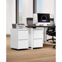 Cajonera de Oficina Móvil, 2 Cajones Cajonera de Oficina Metálica con Ruedas, Mueble Oficina Archivador con Cerradura y Llave para Carta/A4, Blanco, 51 x 39 x 71cm - details 1