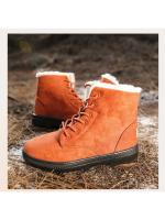 Botas de nieve cálidas antideslizantes para mujer, botines impermeables al aire libre, zapatos de senderismo de piel, zapatillas de felpa con cordones, Invierno - details 20