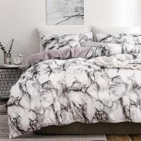 Juego de Ropa de Cama de Mármol Cubierta de Edredón Suave para Cama Doble Tamaño Rey - details 1
