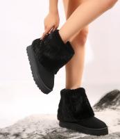 Botas de Moda y Protección para Mujer Cuero Impermeable, Punta Redonda, Tacón de Plataforma, Zapatos Deslizantes con Suela Gruesa - details 5
