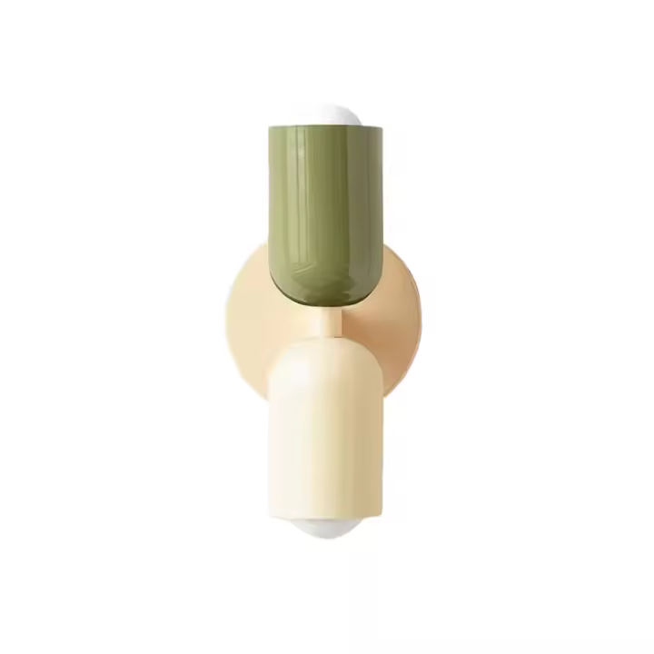 Lámpara de pared de cabecera colorida, lámpara de pared del pasillo nórdica para sala de estar, macarrón para habitación de niños, lámpara de decoración Interior para el hogar - 1