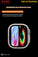 2025 Nuevo HK9 Ultra 2 MAX Smartwatch Bluetooth Llamada Detección de frecuencia cardíaca Modo deportivo Linterna 1GB de memoria AMOLED Compatible con Android IOS Smartwatch - details 15