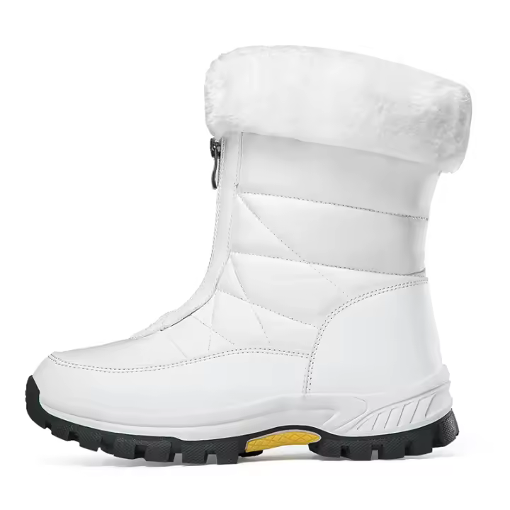 Botas de invierno para mujer - Botas de nieve de invierno de media pantorrilla de piel sintética suaves y cómodas - 1