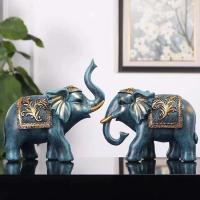 Un par de decoración de elefante para sala de estar, TV, entrada, vitrina de vino, accesorios para el hogar europeos - details 11