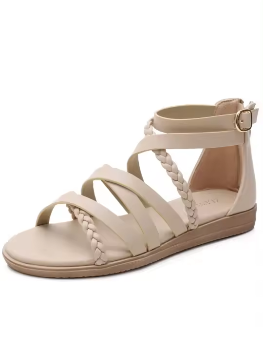 Sandalias de mujer, verano de talla grande, zapatos de mujer 41-43 sandalias romanas tejidas de verano para mujer - 1