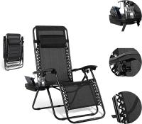 Juego de tumbona plegable con almohada, silla de jardín ergonómica, tumbona - details 10