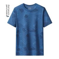 Top de hielo de manga corta para hombre, ropa de verano, transpirable, con protección solar UPF50 + - details 11