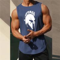 Camiseta sin mangas con divertido estampado espartano 3D para hombre, camiseta informal holgada sin mangas, tendencia de moda, ropa deportiva para gimnasio, chaleco para correr al aire libre - details 3