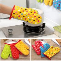 Guantes de algodón resistentes al calor, manoplas gruesas con aislamiento para microondas y horno - details 2