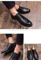 Novedades 2021: parte superior de piel de vaca, suela de goma antideslizante, vestido no irritante, zapatos de cuero de oficina para hombre - details 2