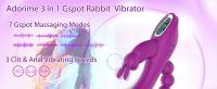 Vibrador de Punto G de Conejo 3 en 1 Estimulador de Clítoris Anal Dildo de Doble Penetración para Mujeres 18+ Juguetes Sensuales de Salud - details 0