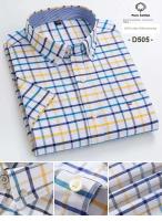 Camisa de hombre de manga corta, 100% algodón, Oxford, suave, botón, cuadros, formal, bolsillo, casual, social, S-6XL, 7XL - details 10