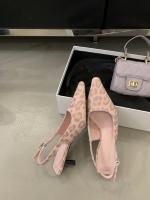 Nuevo stiletto tacones altos bolsa cabeza sandalias mujer francés con falda noche brisa vacío solo zapatos zapatos de mujer - details 22