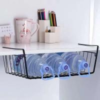 Estante decorativo perforado multifuncional, cesta inferior de hierro, cesta de alambre colgante para baño y cocina - details 7
