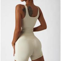 Sujetador deportivo cómodo y agradable para la piel con almohadilla para el pecho, camiseta sin mangas para mujer, gimnasio, Fitness, correr, Yoga, chaleco elástico, ropa interior para mujer - details 17
