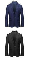 Blazer de Negocios Delgado para Hombres Colores de Caramelo Traje de Forma Casual para Oficina y Club Social - details 23