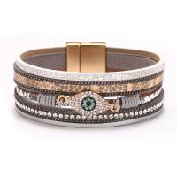 Pulseras Mujer Boho Chic con Ojo Protector, Cuero Genuino y Circonitas, Joyería y Bisuteria para Mujer, Regalo Verano 2025 - details 8