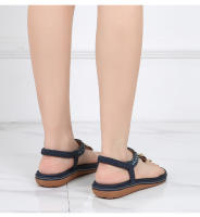 Sandalia Plana Mujer 2025 Boho Chic con Hebillas Metálicas de Lujo - Zapatos de Verano Cómodos para Playa, Fiesta y Diario, Moda Primavera-Verano Elegante - details 14