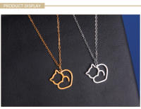 Collar Colgante De Gato Lindo Skyrim Para Mujeres Y Niñas Cadena De Metal Inoxidable Moda Joyería Regalo Amigo Color Frío - details 14