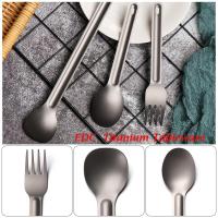 Cuchara De Titanio Con Mango Largo Para Camping Y Picnics Accesorios De Cocina Ambientales Utensilios De Cutlería Con Cuchara Y Fork EDC - details 28