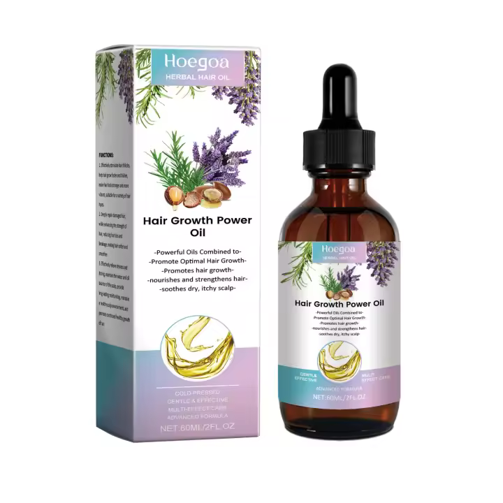 Extracto de planta HOEGOA mezclado con aceite esencial para el cuero cabelludo, champú, nutre, hidrata el cabello, suaviza y cuida la esencia - 1