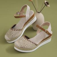Sandalias de tacón de cuña para mujer, zapatos de verano - details 7