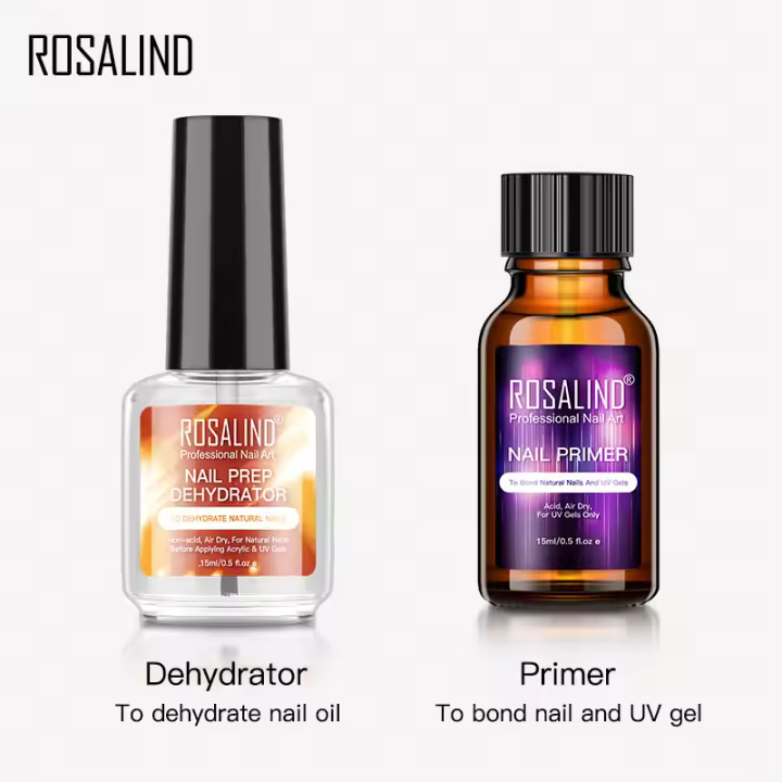 ROSALIND-deshidratador de uñas, juego de imprimación de secado al aire brillante para diseño de uñas, lámpara LED/UV, ayuda a que el esmalte de Gel sea más duradero, 15ml - 1