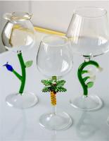 Copa de planta de cristal, cristalería para fiesta de boda, copas de degustación de vino, copa de champán Burdeos clásica - details 3