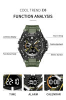 Reloj Deportivo para Hombres SMAEL Modelo SL-8071 con Doble Pantalla Movimiento de Cuarzo Resistente al Agua 50M Material TPU+Plástico Correa de 250mm - details 2
