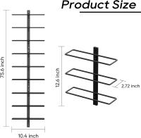 Estante de Vino de Pared de Metal Resistente Soporte de Almacenamiento para 18 Botellas de Vino, Licor y Champán para Bar en Casa - details 4