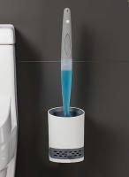 Juego De Cepillo De Inodoro Y Porta Cepillo De Silicona Cepillo De Baño Con Mango Recargable Dispensador Limpia Escobilla Para Inodoro Ecológico - details 0
