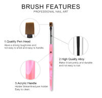 Brocha Francesa de Arte de Uñas KADS con Patrones Líneos Decoración de Alta Calidad Mango de Acrílico Herramientas de Manicura DIY para Uñas Gel Polish - details 1
