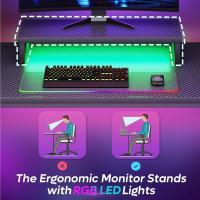 Escritorio de Escritorio LED Soporte de Monitor de Trabajo Portavasos para Auriculares - details 5