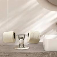 Soporte de papel higiénico con estampado 3D único, decoración de levantador de pesas, soporte para rollo de papel higiénico, servilletero con barra para Hotel - details 3