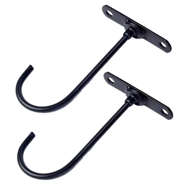 Gancho para soporte de plátano fresco, soporte de pared 360, 2 uds. ° Gancho de plátano con rotación debajo del gabinete, gancho de toalla de metal negro moderno - 1
