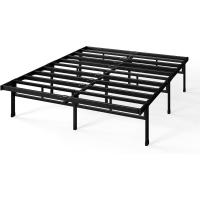 Cama 150x190 cm - Altura 36 cm con Almacenamiento Debajo de la Cama - Marco de la Cama de Plataforma de Metal - Negro - details 27